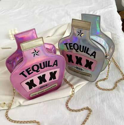 Tequila Style Chain Strap Cross Body Bag
