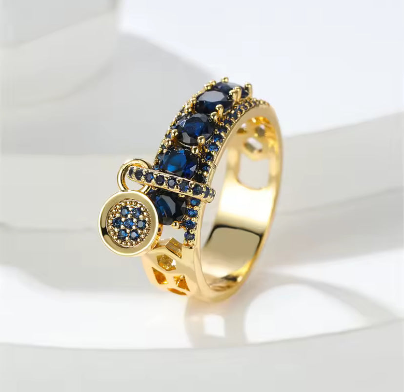 Diamanté Dangle Ring