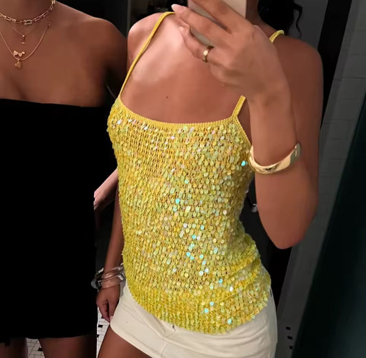 Sequin Vest Top