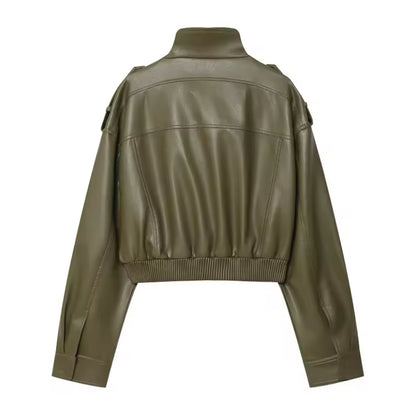 Leather Bomber Jacket