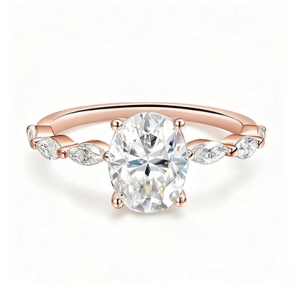 Oval Cut Moissanite Ring