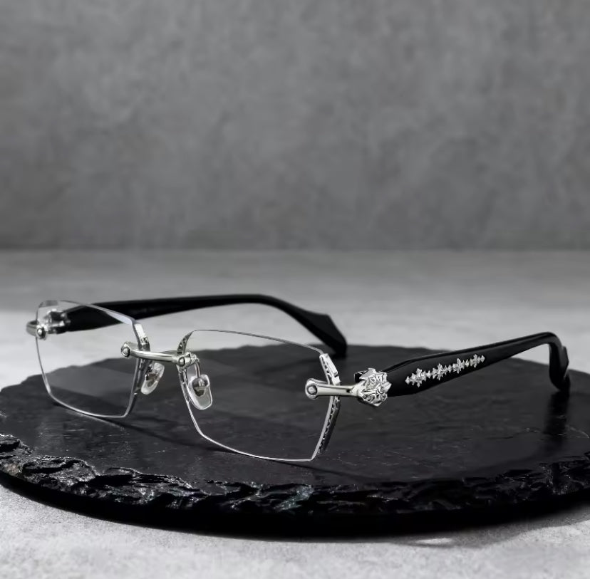 Frameless Gothic Blue Light Glasses