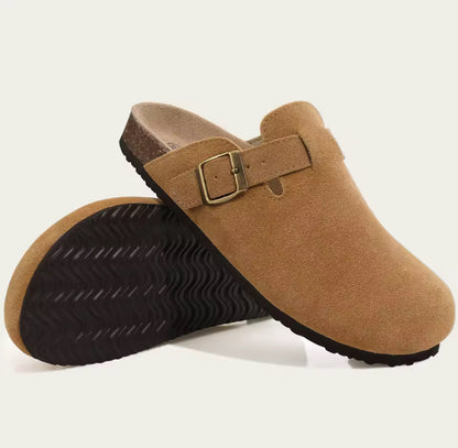 Slip On Suede Cork Clogs