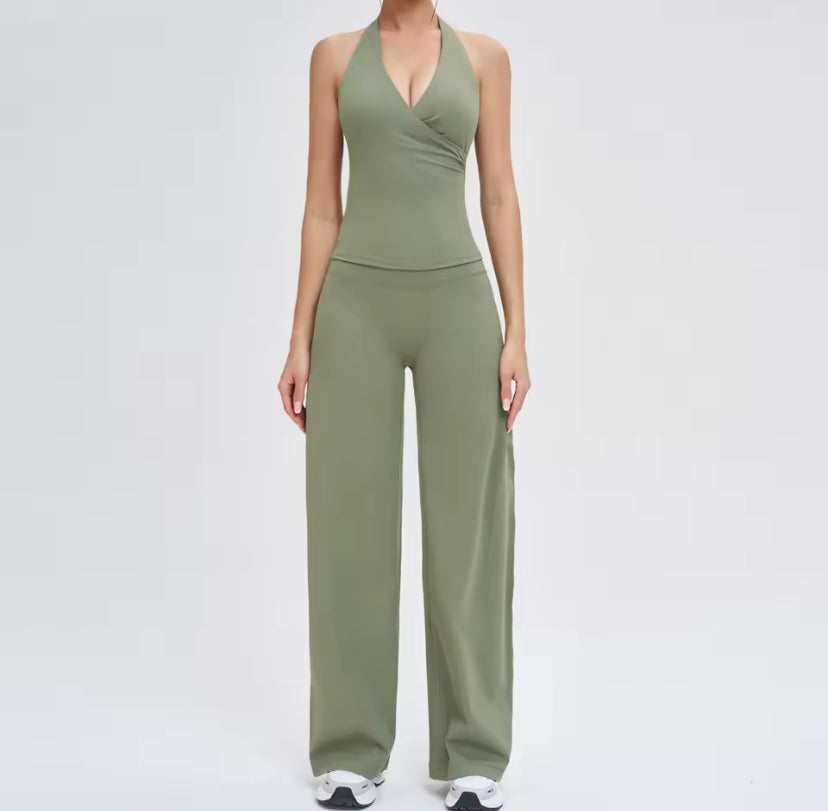 Halter Loose Fit Yoga Gym Set