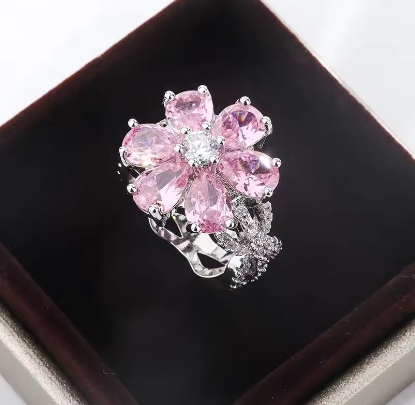 Flower Crystal Ring