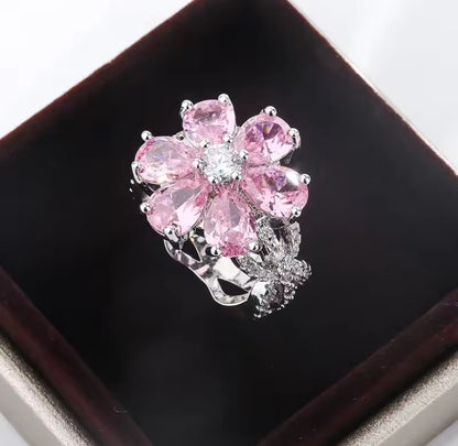 Flower Crystal Ring