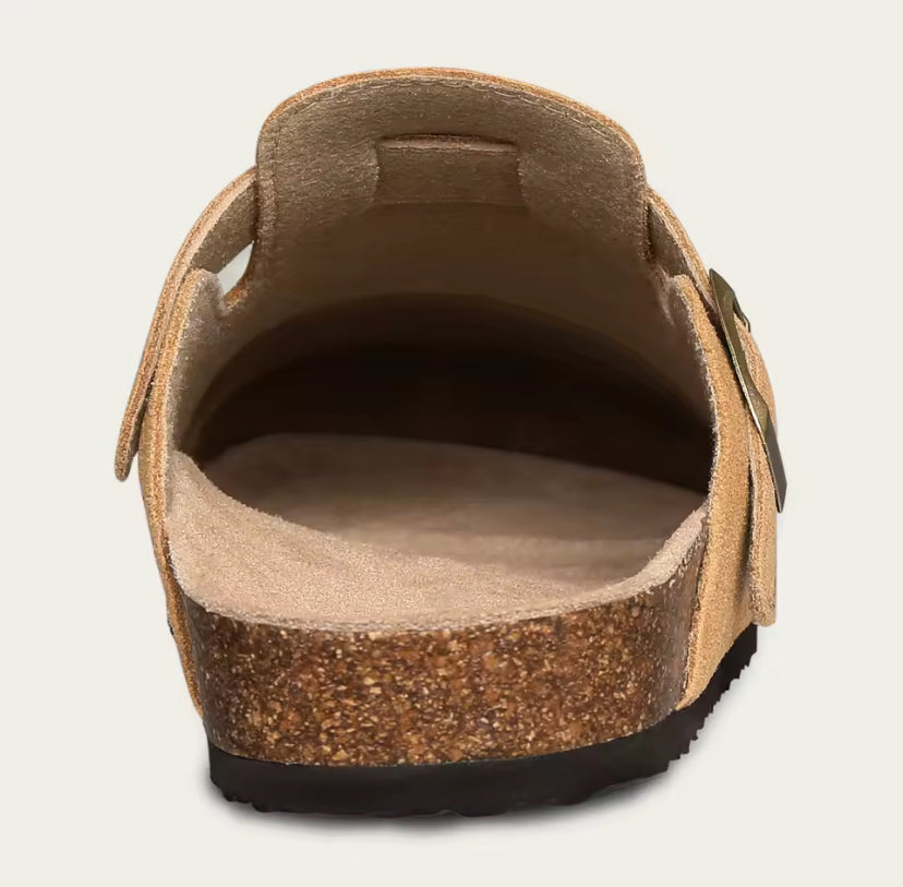 Slip On Suede Cork Clogs