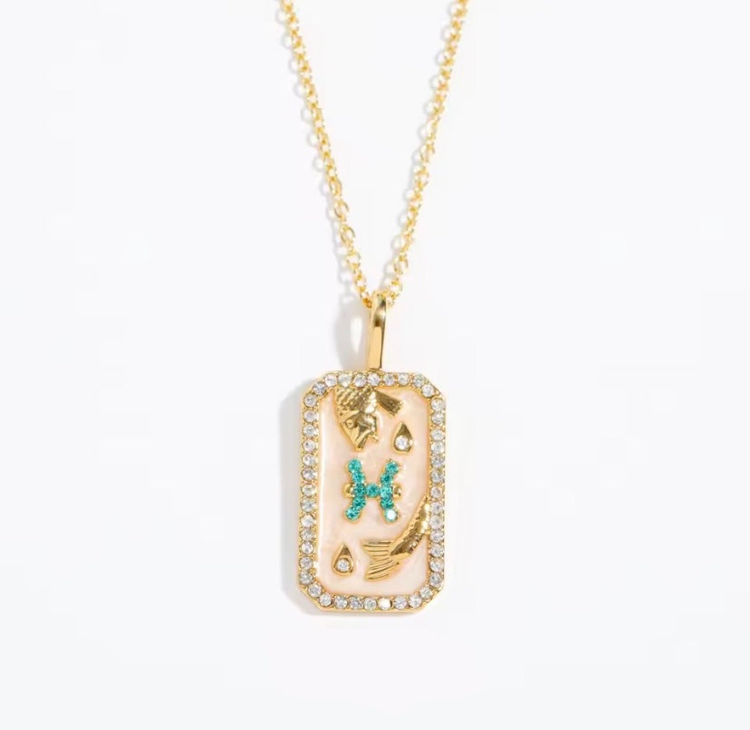 Pearl Resin Star Sign Necklace