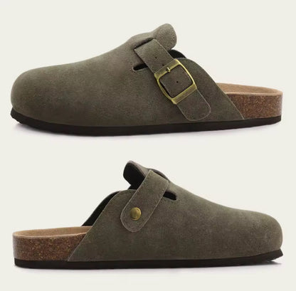 Slip On Suede Cork Clogs