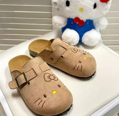 Hello Kitty Suede Cork Clogs
