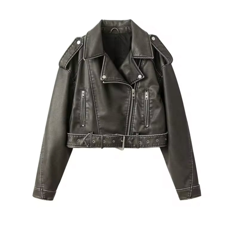 Buckle Up Faux Leather Jacket