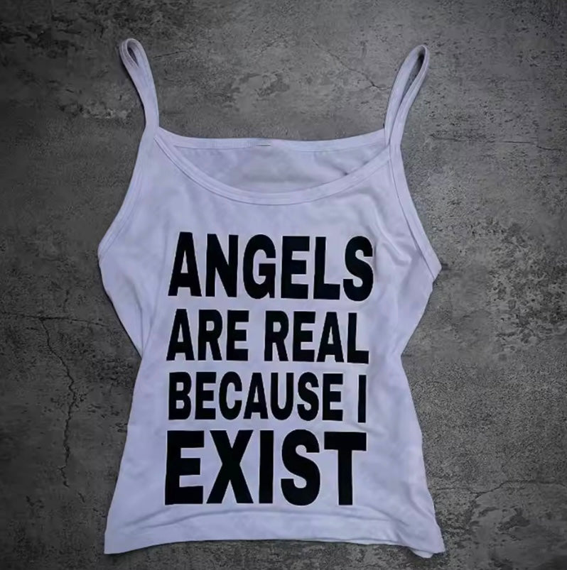 White Y2k Vest Top