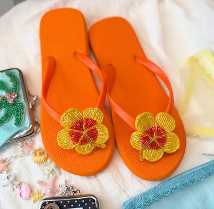 Summer Beaded Flip Flops