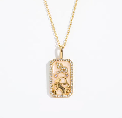 Pearl Resin Star Sign Necklace