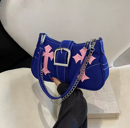 Y2k Cross Buckle Handbag
