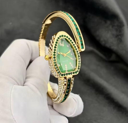 Rhinestone Snake Style Bangle Watch