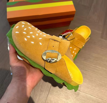 Burger Suede Cork Clogs