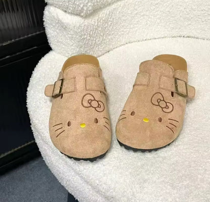 Hello Kitty Suede Cork Clogs