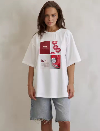 Red Print T-Shirt