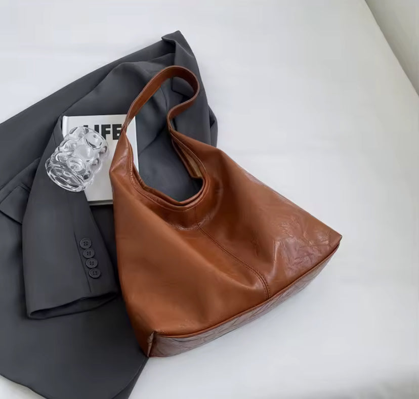 Faux Leather Tote Bag