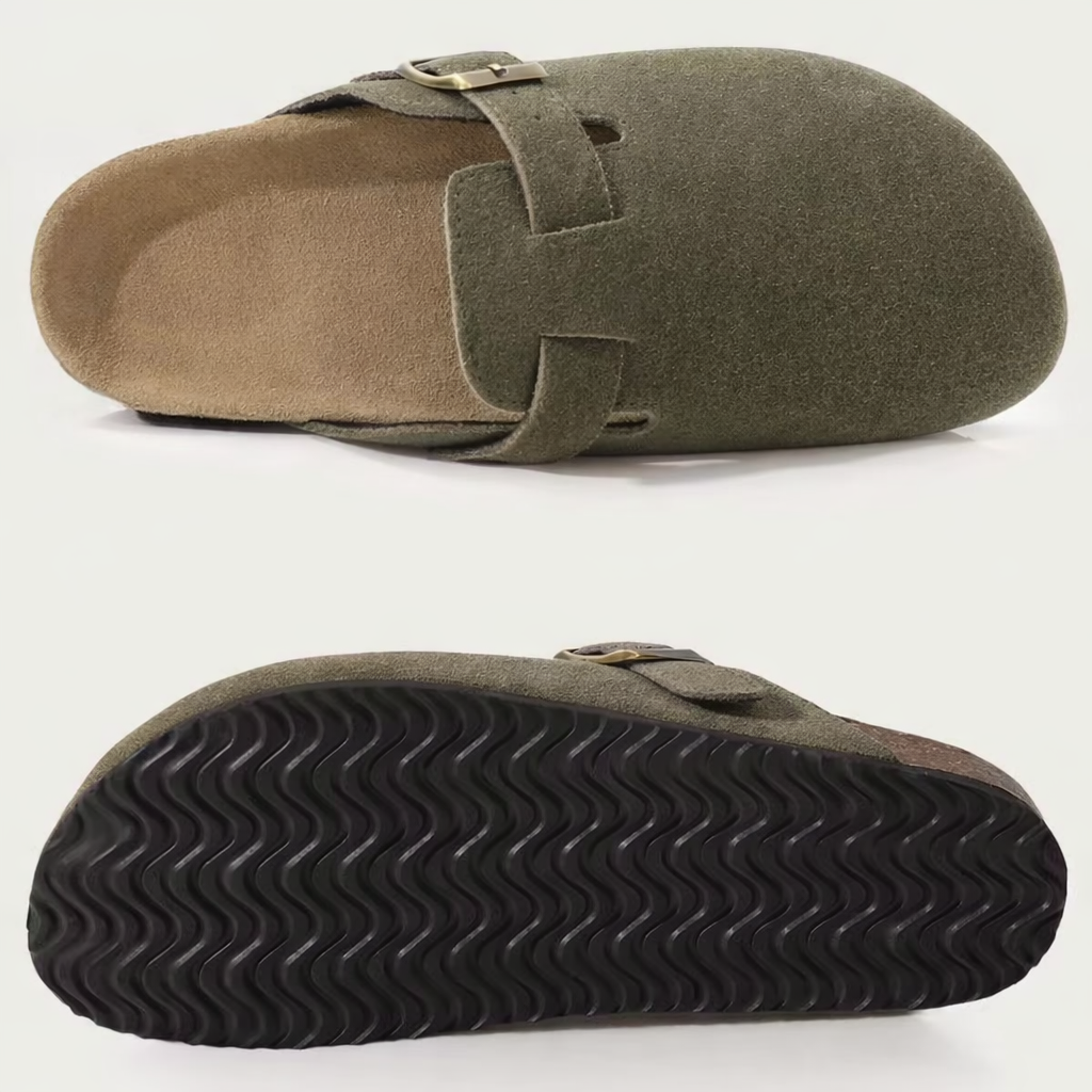 Slip On Suede Cork Clogs