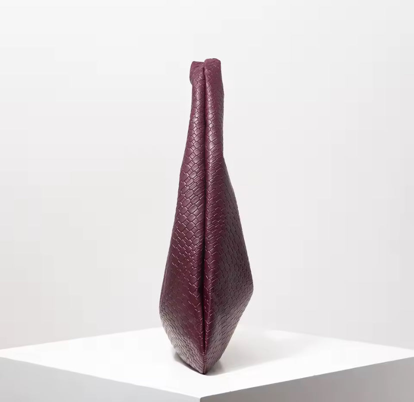 Faux Leather Patterned Tote Shoulder Bag