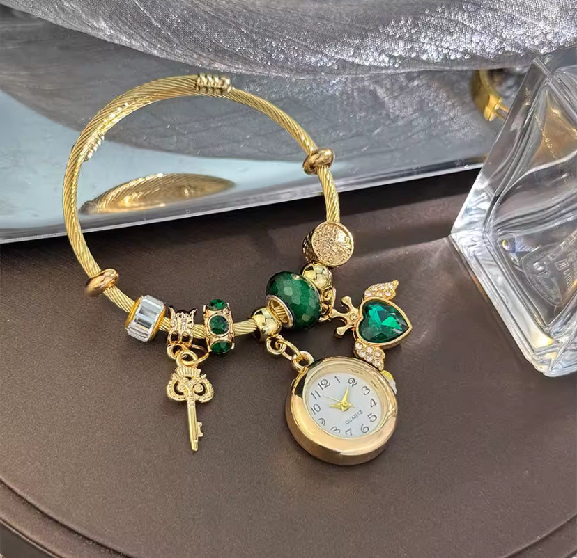 Vintage Charm Bracelet Watch