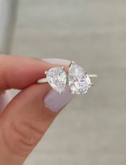 Crystal Water Drop Ring