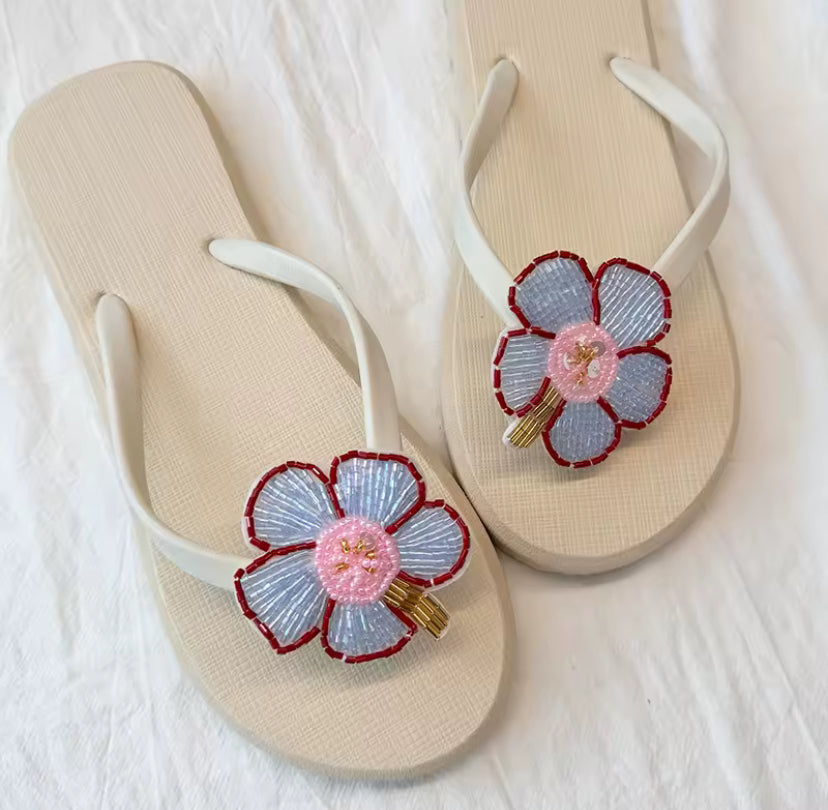 Summer Beaded Flip Flops