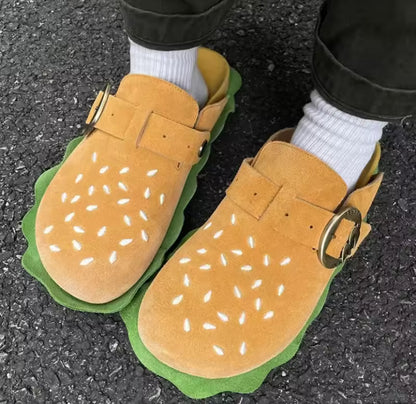 Burger Suede Cork Clogs