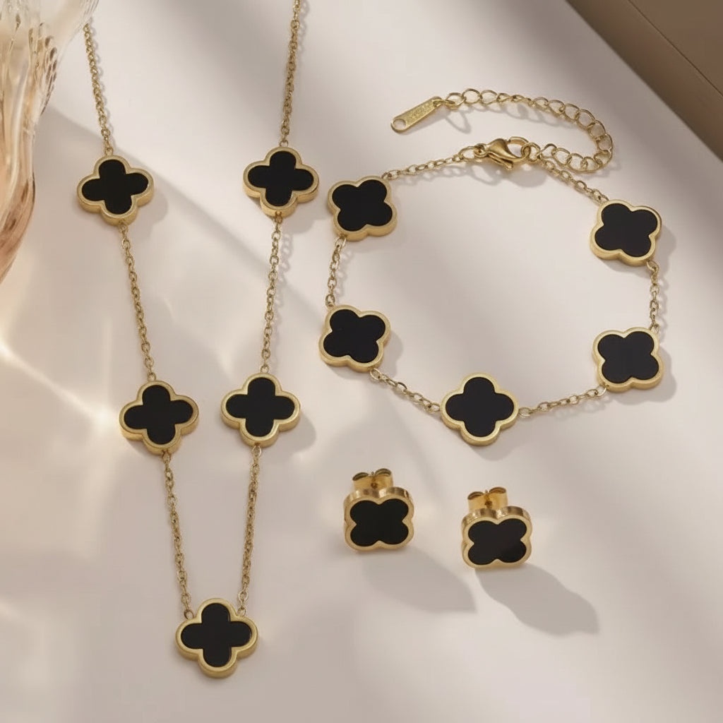 Four Leaf Clover Jewellery Set