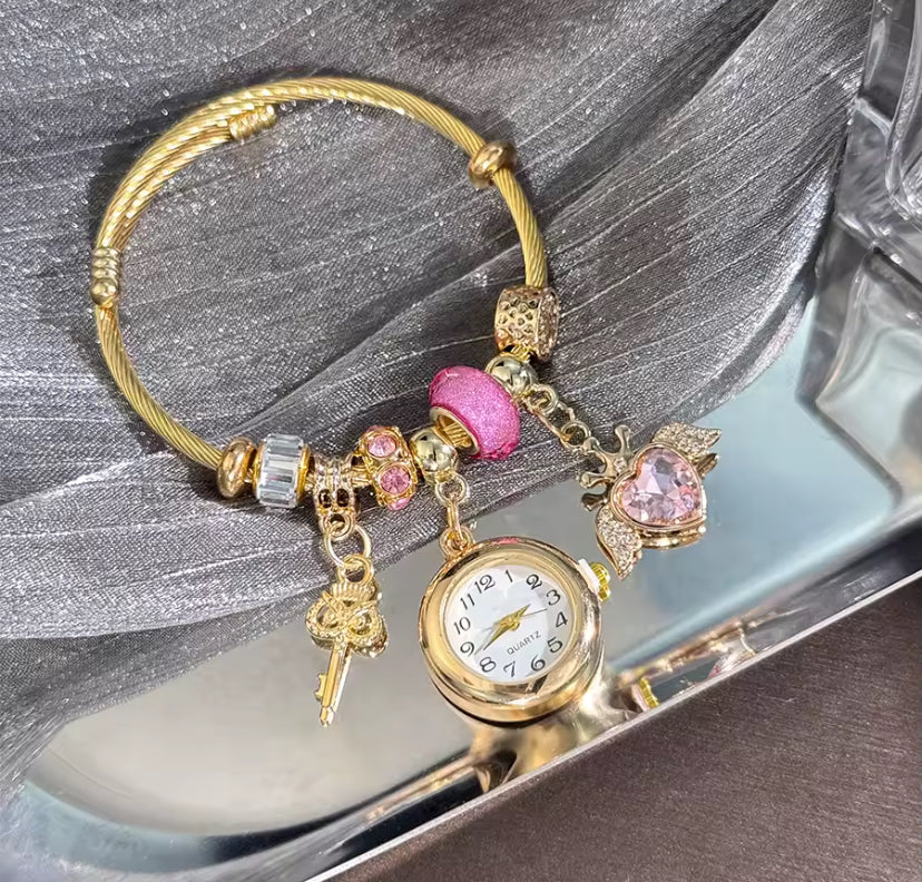 Vintage Charm Bracelet Watch