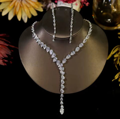 Crystal Water Drop Jewellery Set
