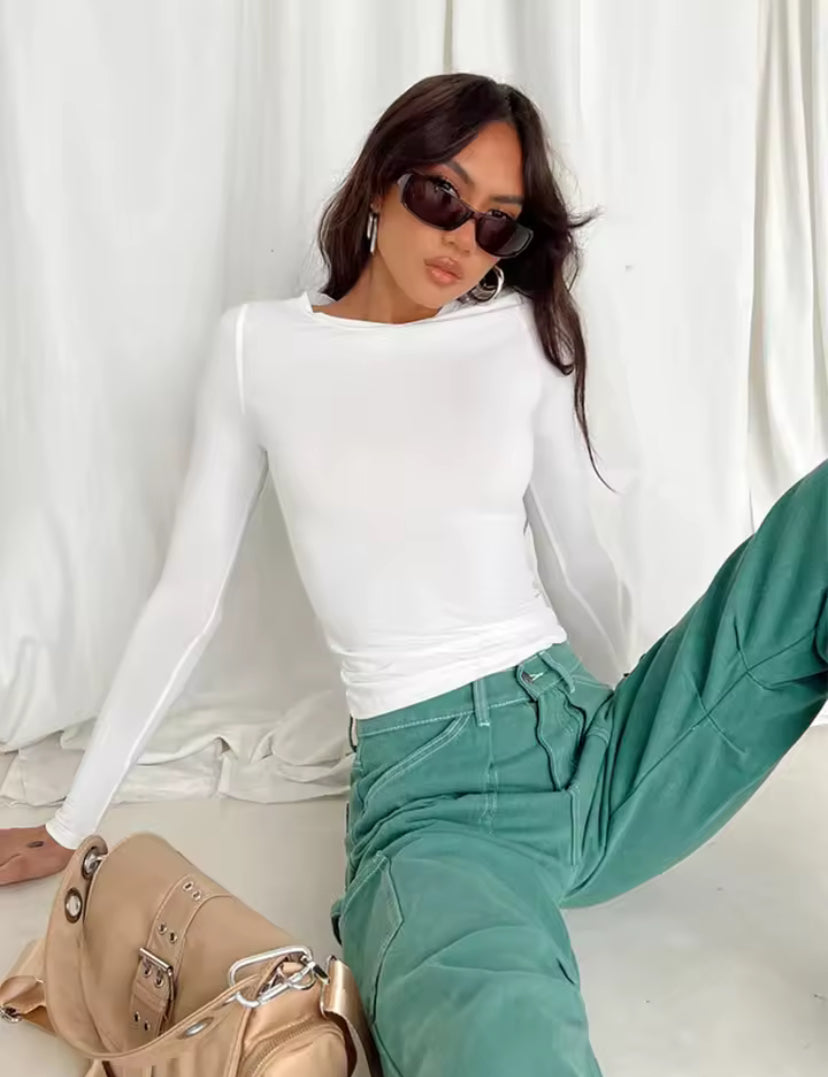 Slinky Fitted Long Sleeve Top