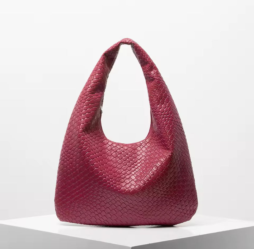 Faux Leather Patterned Tote Shoulder Bag