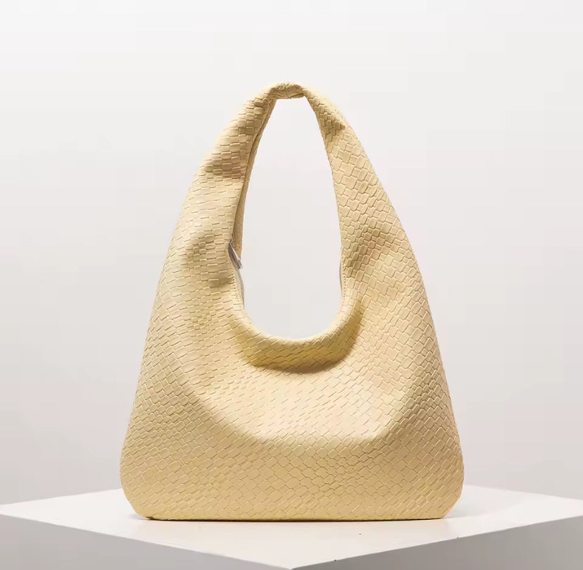 Faux Leather Patterned Tote Shoulder Bag