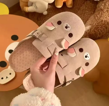 Bear Suede Cork Clogs