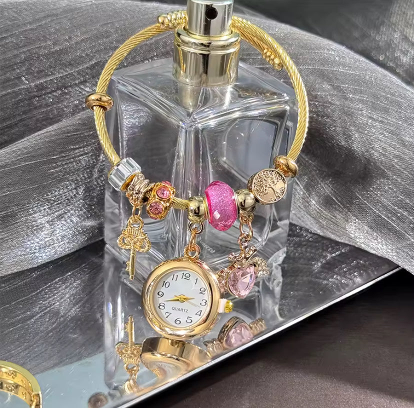 Vintage Charm Bracelet Watch