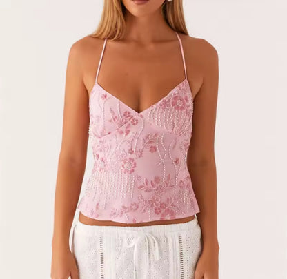 Floral Beaded Top