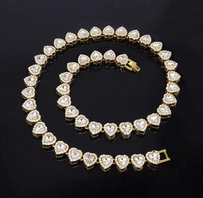 Crystal Heart Jewellery Set
