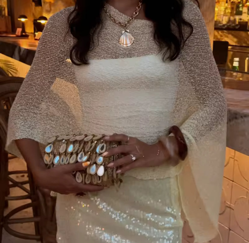 Sheer Mesh Poncho