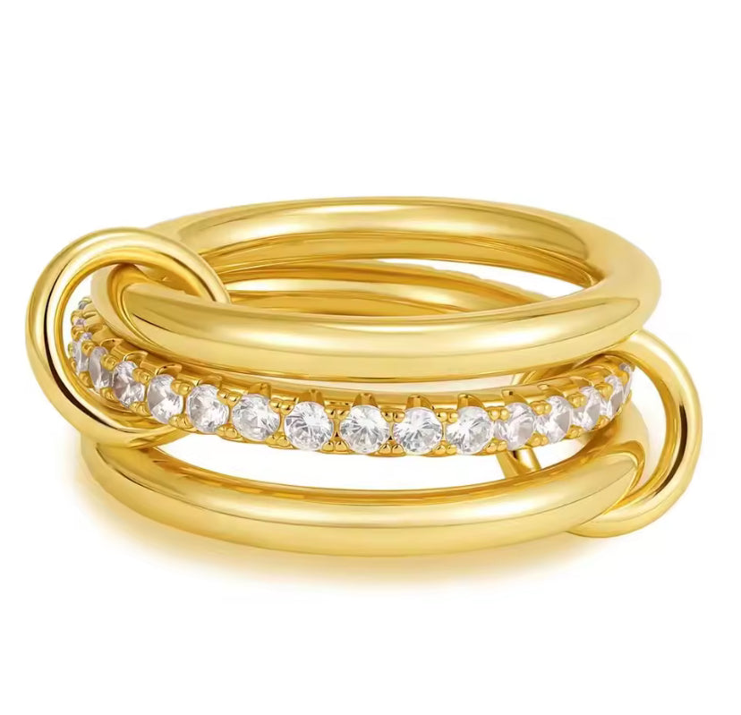 Diamanté Stack Rings
