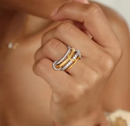 Diamanté Stack Rings