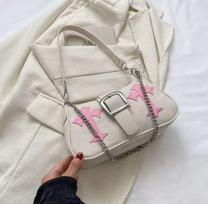 Y2k Cross Buckle Handbag