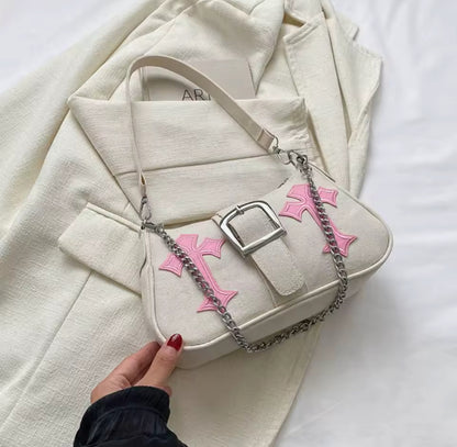 Y2k Cross Buckle Handbag