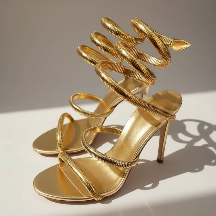 Wrap Around Strap Heels