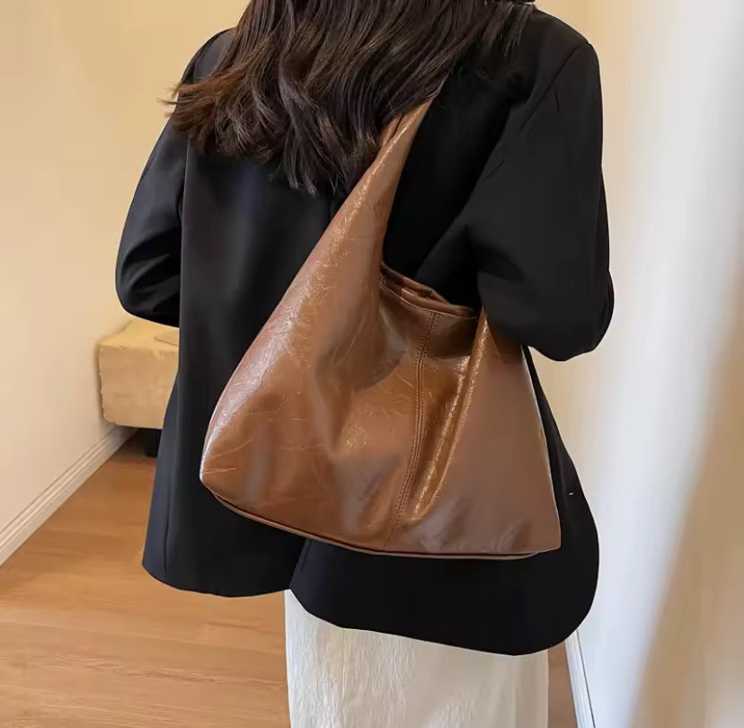 Faux Leather Tote Bag