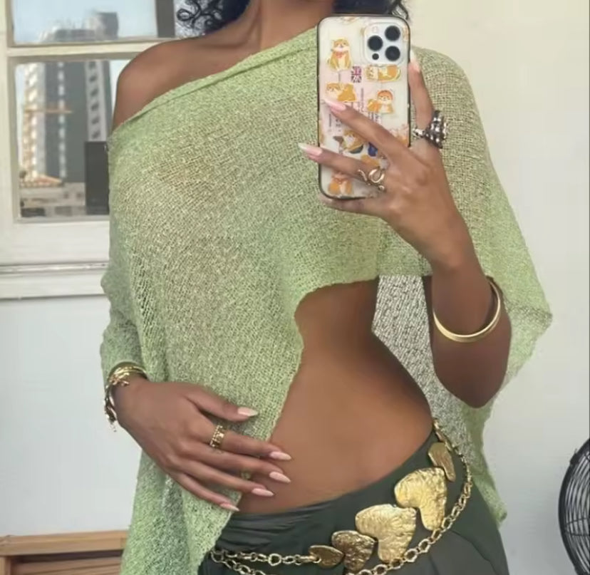 Sheer Mesh Poncho