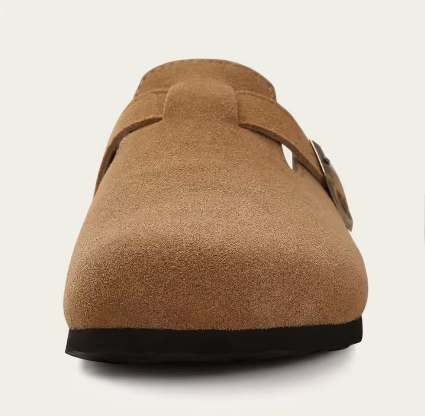 Slip On Suede Cork Clogs