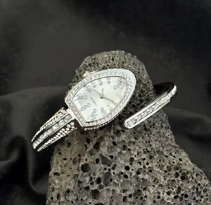 Rhinestone Snake Style Bangle Watch